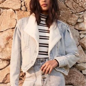 Veronica Beard Neena Fleece Lined Denim Jacket